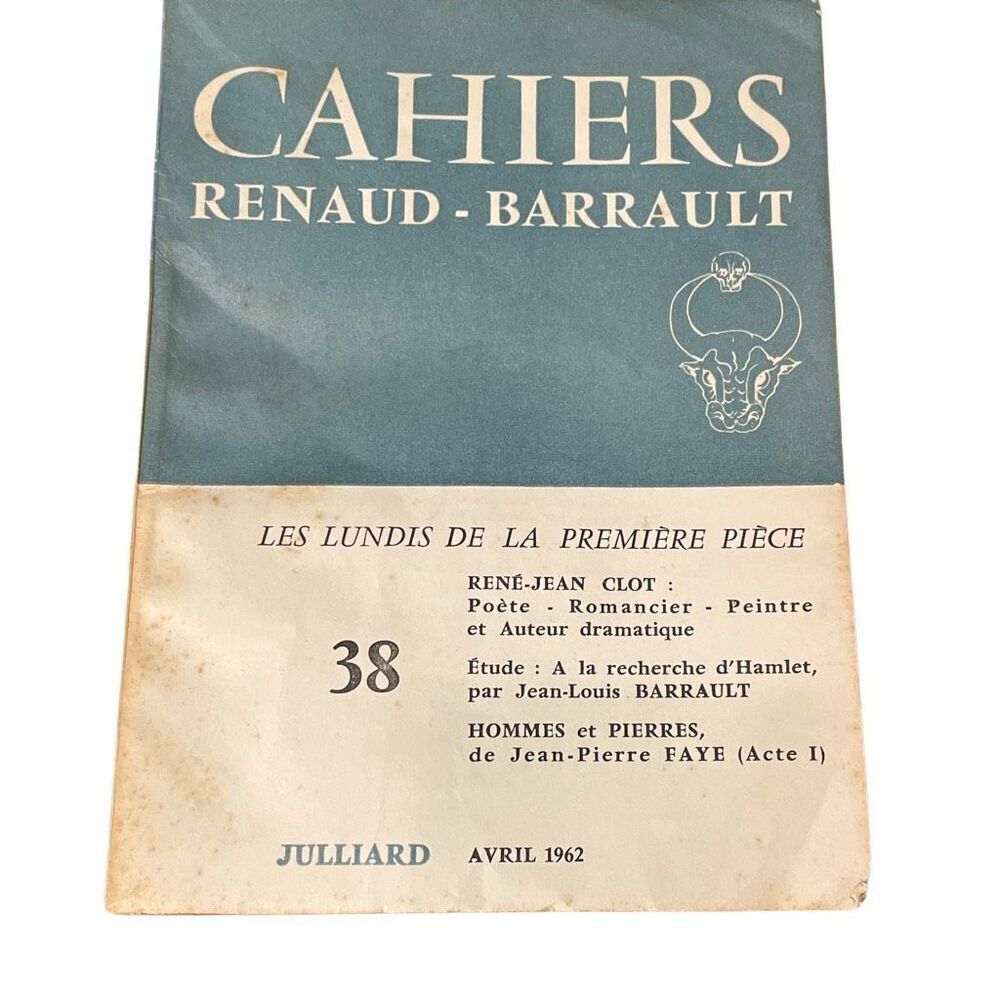Cahiers Renaud-Barrault Les Lundis de la Première Pièce April 1962